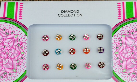 Colorful round Diamond stickers
