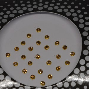 Studs de nariz falsos Bindi de oro, paquete de tatuajes de joyería de danza del vientre, Bindi de oro pequeño, joyas de cuerpo de oro