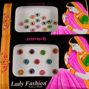 Colorful Round Diamond Bindi Pack Online Sale 60% Off, Indian Stone Bindis, Bridal Bindi, Bollywood Bindis,