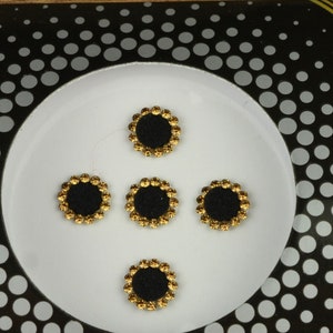 Bindis de piedra negra y dorada, Bindis de maquillaje, Bindis de danza del vientre, Bindis faciales, Bindis de Bollywood, pegatinas autoadhesivas, regalo de Navidad