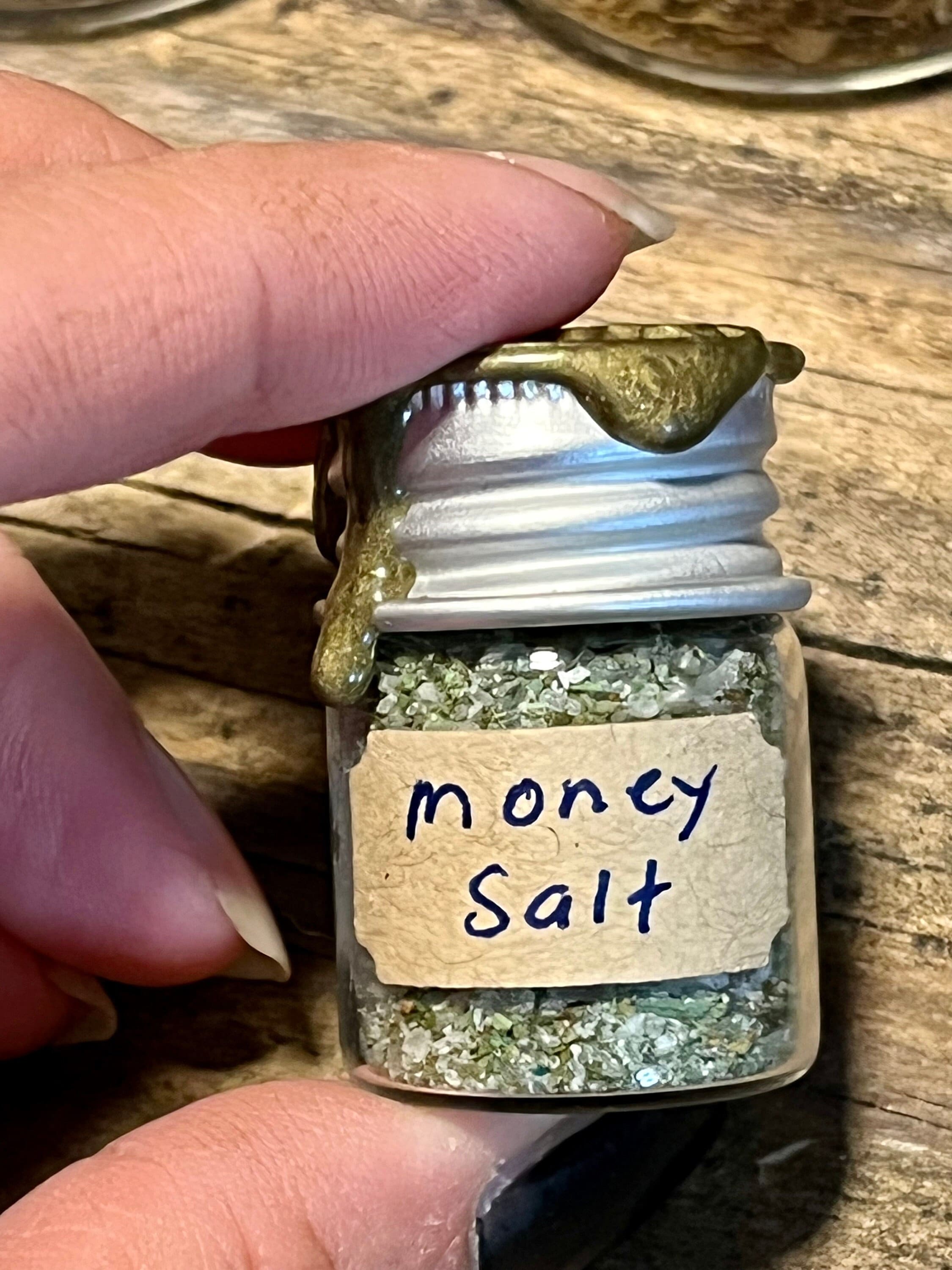 Money Drawing Salt, Ritual Salts, Altar Salts, Ritual Money Salt, Hoodoo