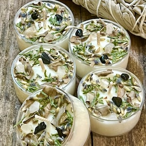 Sacred Smudge Candle, Sugar Cookie Scented Candle, Soy Candle, Botanical Candle, Crystal Candle, Blessing Candle