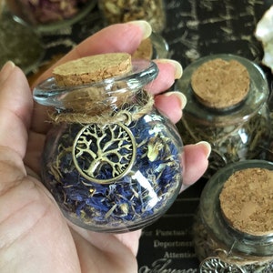 Glass Herb Jars, You Pick Herbs/Botanicals, Resin Jars, Herb Jars, Spell Jars, Witches Jars, Glass bottles, Botanical Bottles, Spell Herbs