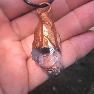 Amethyst Pendant, Copper Electroformed Amethyst, Copper Jewelry, Handmade Jewelry, Amethyst Necklace