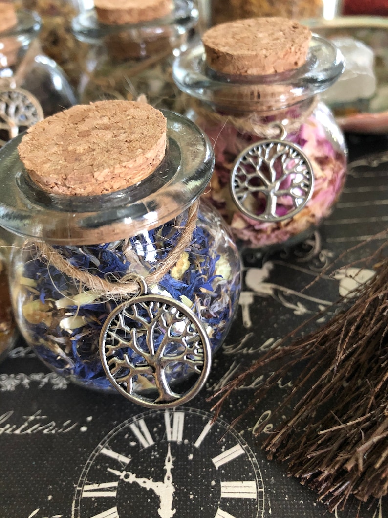 Glass Herb Jars You Pick Herbs/botanicals Resin Jars Herb Etsy