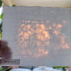 Vintage White Mottled Stained Glass Sheet