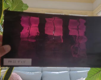 Vintage Dark Purple (looks black) Waterglass Stained Glass Sheet