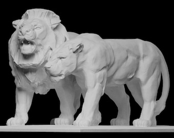 Lion and lionesse (Bioplastic)