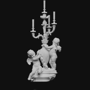 Grupo de candelabros Putti