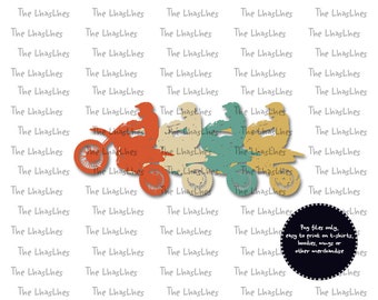 Motocross Vintage Retro PNG File | Motocross Png File | Motocross Dirt Bike PNG Sublimation, Motocross Silhouette, Motocross PNG
