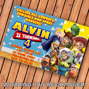 Toy Story Birthday Invitation, Toy Story Birthday Party, Toy Story Invitation