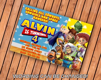 Toy Story Birthday Invitation, Toy Story Birthday Party, Toy Story Invitation