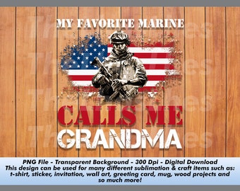 My Favorite Marine Calls Me Grandma Svg Father s Day Mother s