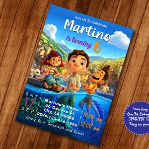 LUCA Birthday Invitation Funny , Luca Birthday Party, Luca Invitation, Luca Party, Luca Birthday Decorations