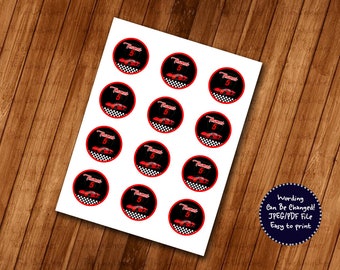 Lamborghini Red Car Cupcakes toppers | Lamborghini Cupcake Toppers Birthday FREE Additional For Your NAME!! and Easy To Print