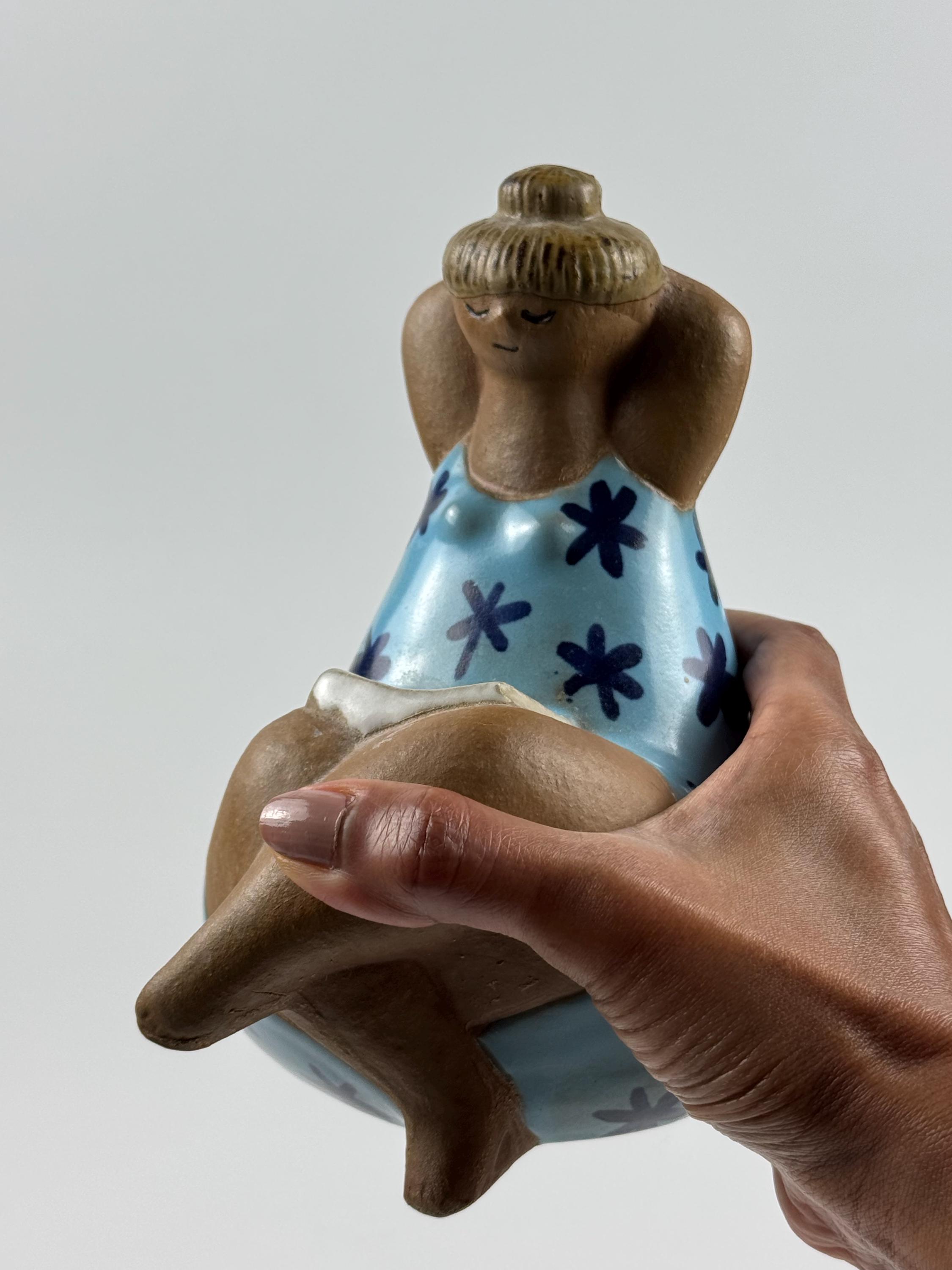 Vintage MCM Lisa Larson Signed EMMA Stoneware Figurine. Part of