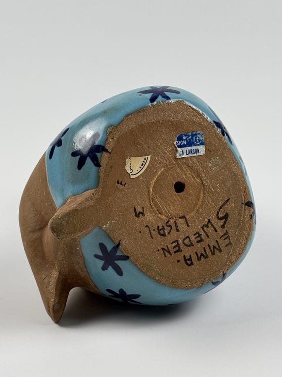 Vintage MCM Lisa Larson Signed EMMA Stoneware Figurine. Part of