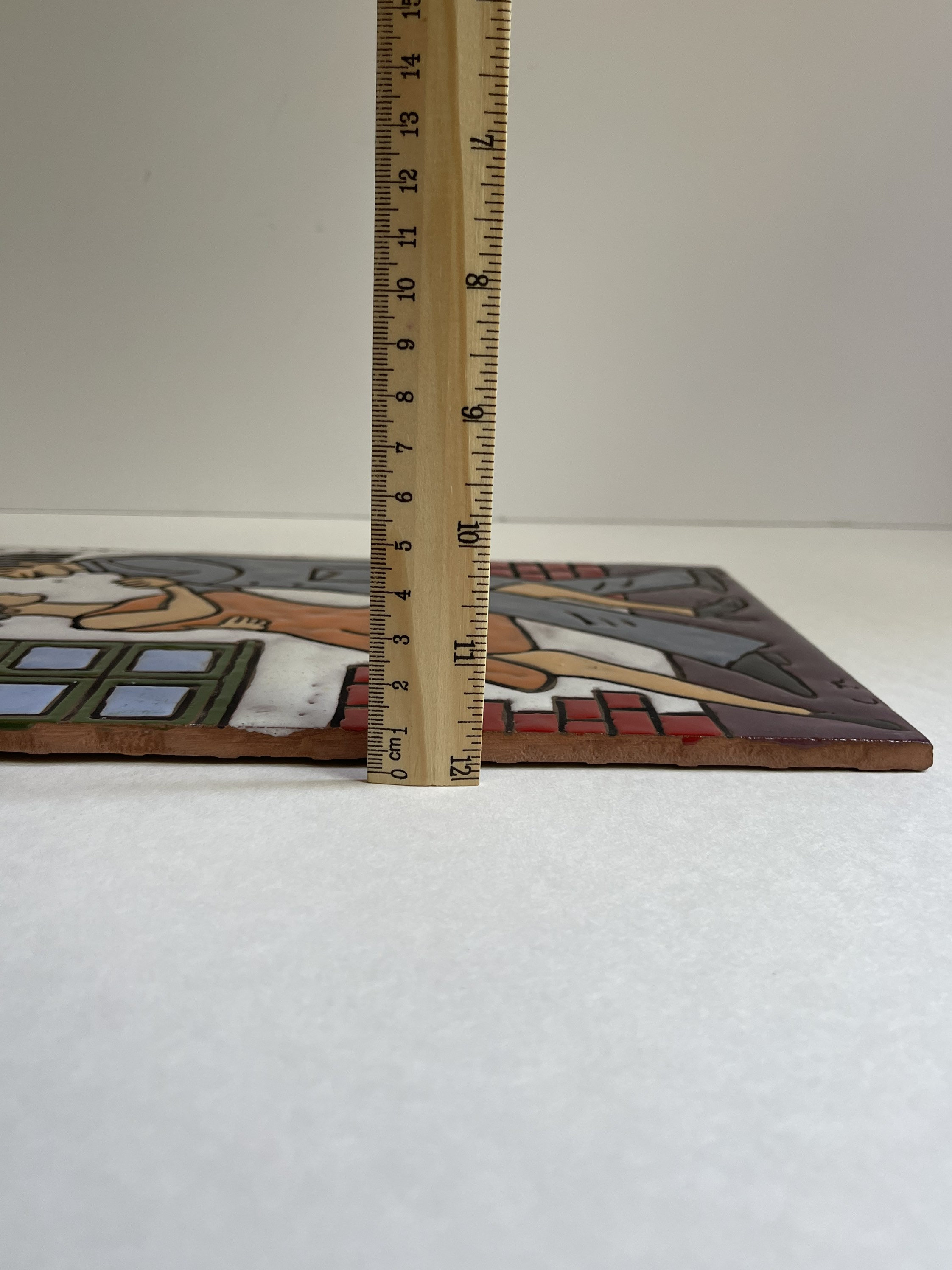 Vintage Tile Art Wall Hanging Table / Shelf Display Couple Etsy