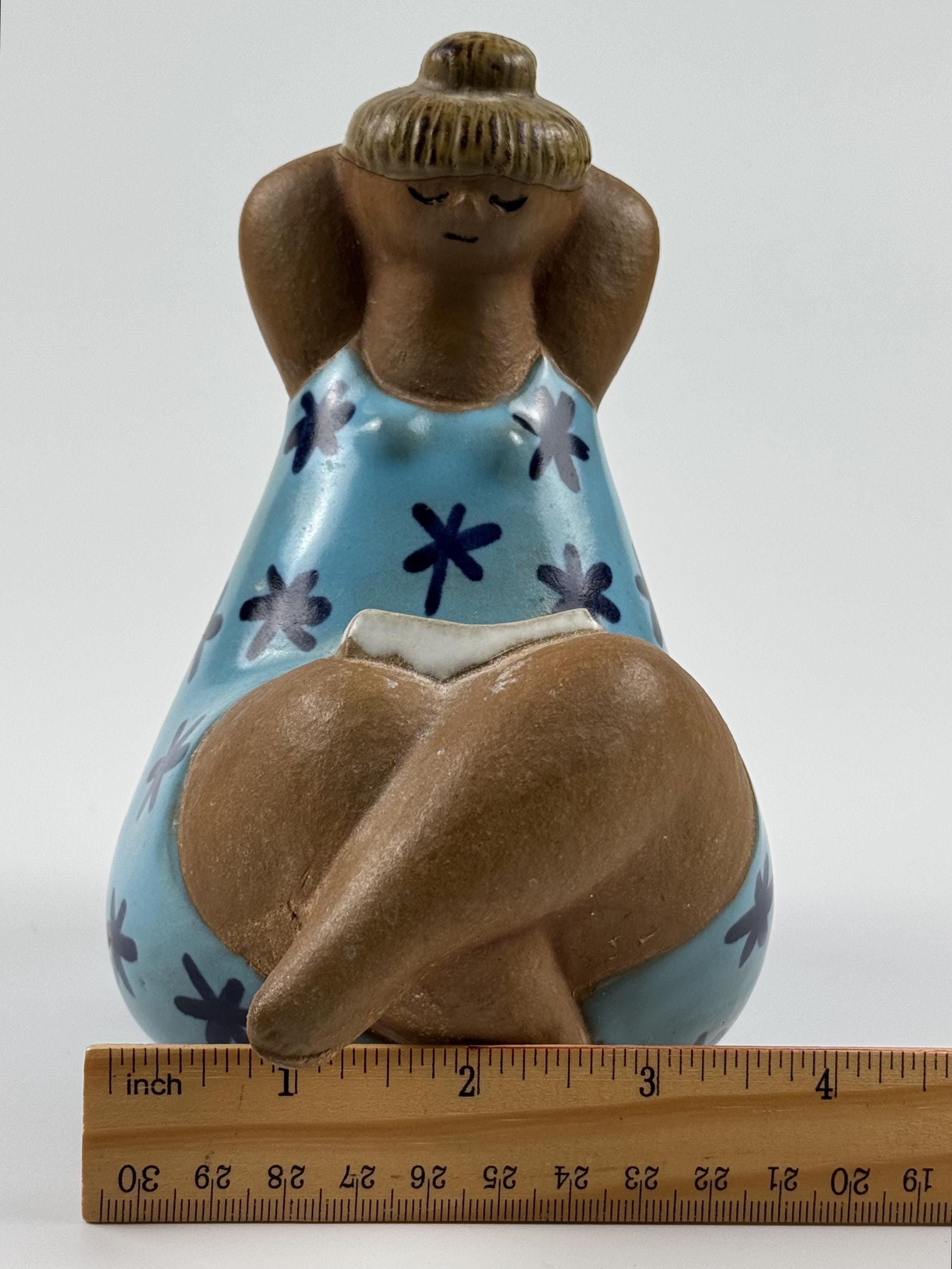 Vintage MCM Lisa Larson Signed EMMA Stoneware Figurine. Part of