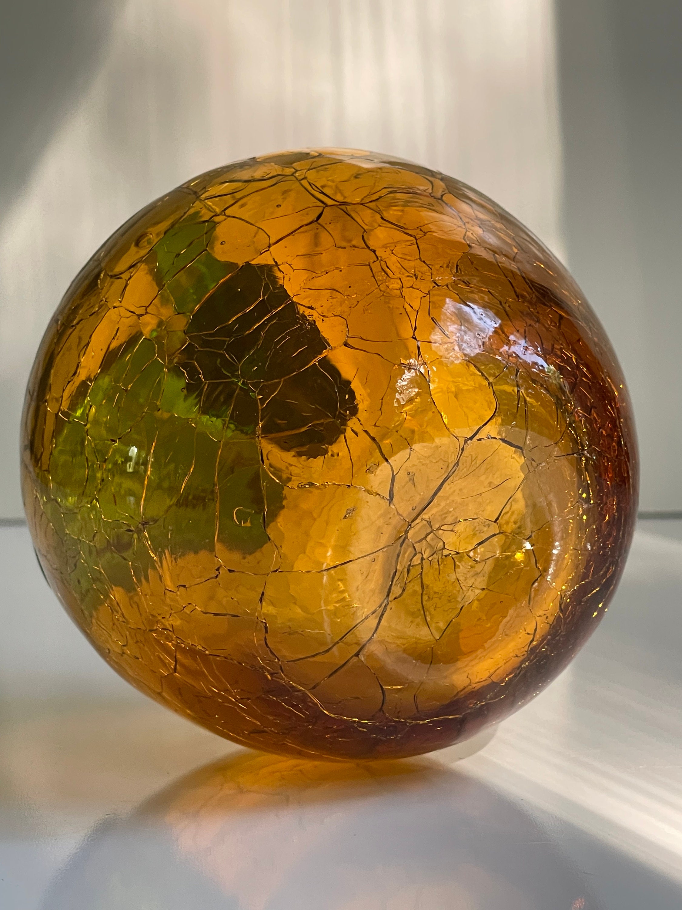 Crack Glass green Feuerhand クラックグラス 1960s-emerald-green-kanawha-