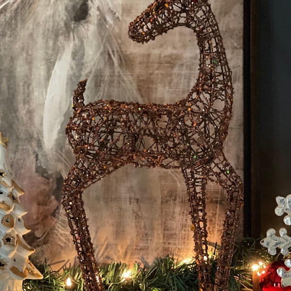 Reindeer Sculpture Etsy