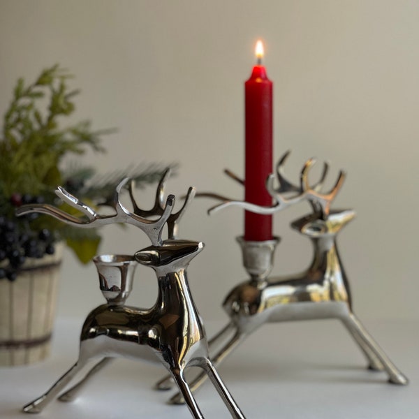 Silver Reindeer Etsy