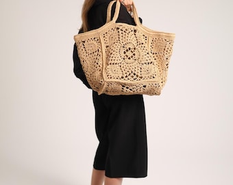 Vesna Hand Knitted Tote Shoulder Bag