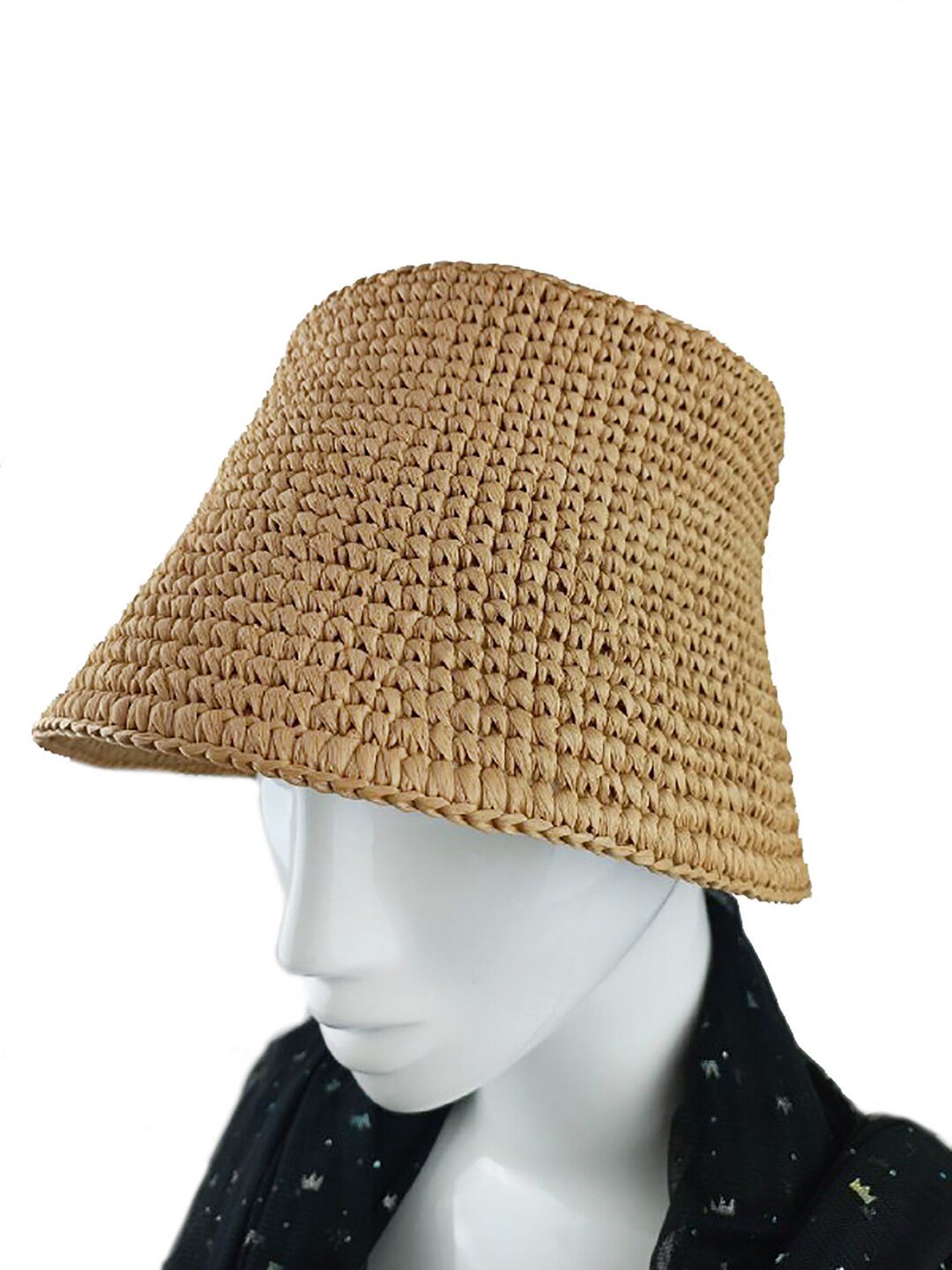 Premium Straw Bucket, Handmade Bucket Raffia Hat, Panama Design Hat ...