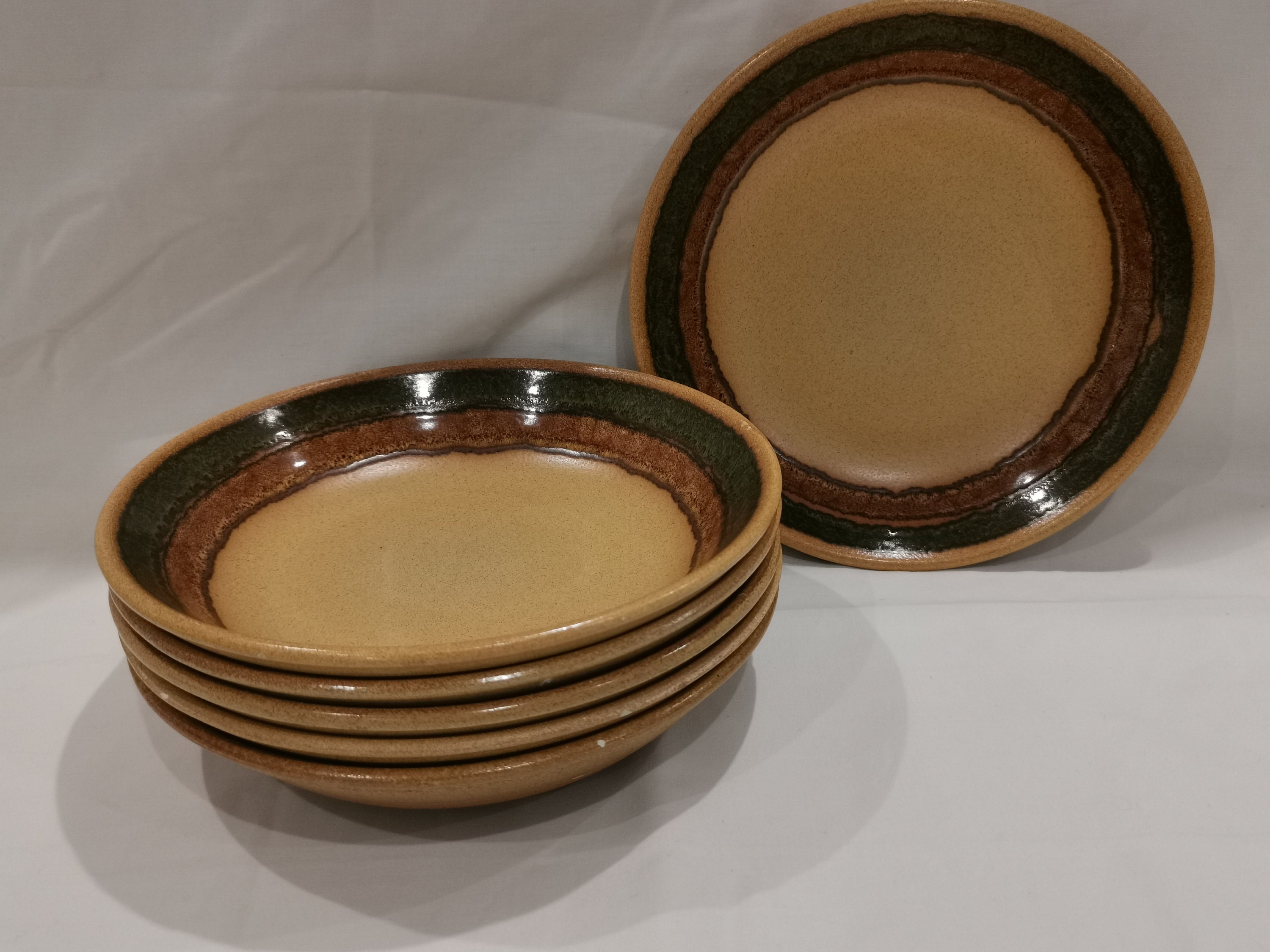 6 Assiettes Creuse Atelier d'art Badonviller