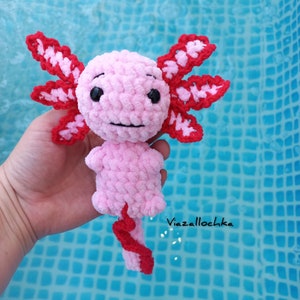Crocheted axolotl, Amigurumi axolotl, Handmade plushies, Crocheted axolotl plush, eco toy, sleep toy, gift for a child, gift for baby