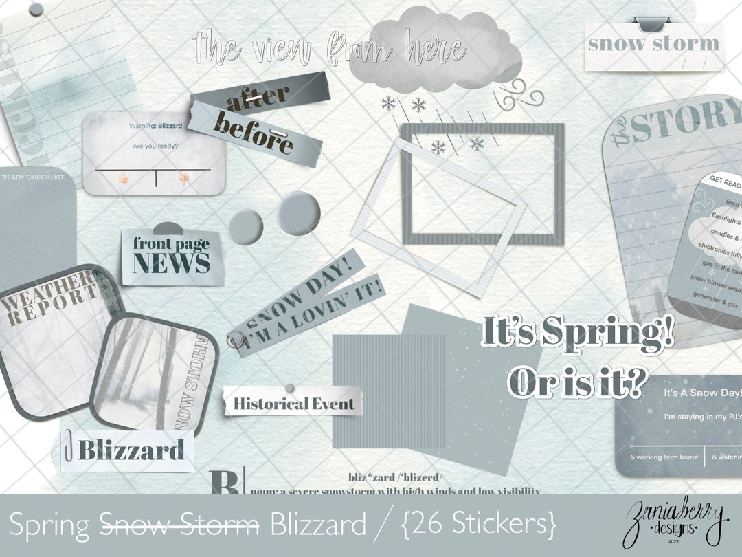 DIGITAL PLANNER STICKERS | Mini Sticker Set | Spring Blizzard - Etsy