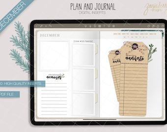 DIGITAL INSERTS FOR Planners The Daily December/Christmas Bundle For Digital Planners Digital Journals Transparent Png