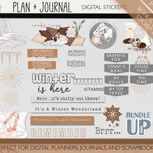 DIGITALE PLANNERSTICKERS | Plan en dagboek januari 2022 | Inclusief Goodnotes-stickerboek