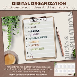 DIGITAL ORGANIZATION | Hyperlinked Lag Free Digital Organizer Planner Journal Goodnotes Noteshelf Notability