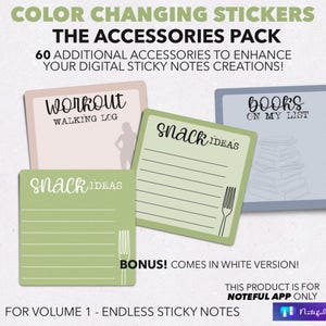 PACCHETTO ACCESSORI 2 / Per il Volume 1 che cambia colore - La collezione infinita di post-it solo per l'app Noteful