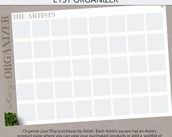 DIGITAL ETSY ORGANIZER | Hyperlinked Lag Free Organizer Etsy Purchase Tracker