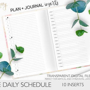 DIGITAL INSERTS FOR Planners  The Hourly Schedule Digital Planners Digital Journals Transparent Png