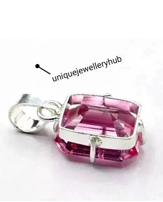 ピンクトルマリンペンダント：ハンドメイド925スターリング