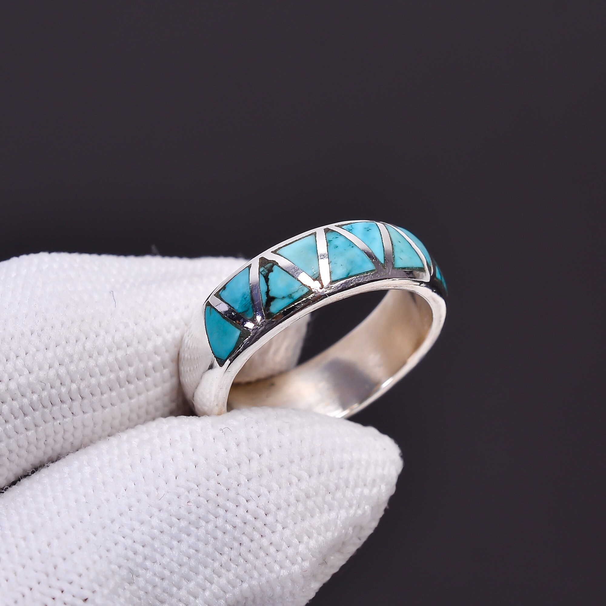 Turquoise Indian Head Ring Men - Etsy