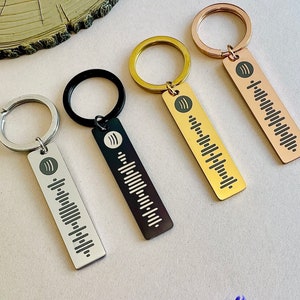 Personalised Spotify Keychain Music Scannable Keyring Personalised Gift ...