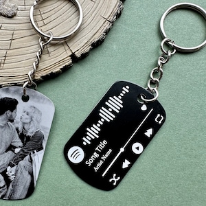 Personalised Song Code Spotify Keyring/Keychain - Perfect Gift For Friends or Family