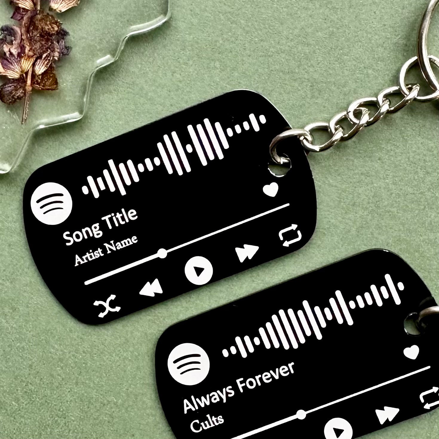 Spotify Code Keyring Personalised Photo Keyring Custom Etsy UK