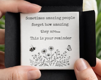 You Are Amazing Fridge Magnet | Leaving Gift | Retirement Gift | Teacher Gift | Encouragement Gift for Her | Botanical Wildflower