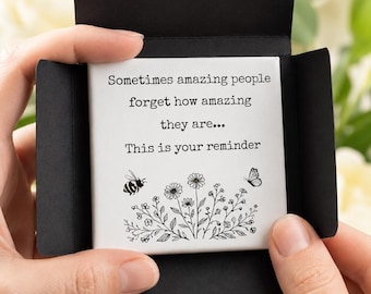 You are amazing Fridge Magnet Gift with Botanical Wildflower Design