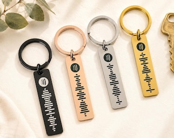 Personalised Spotify Keychain Music Scannable Keyring Personalised Gift Music Gift Keychain Customised Keyring Birthday Anniversary Gift