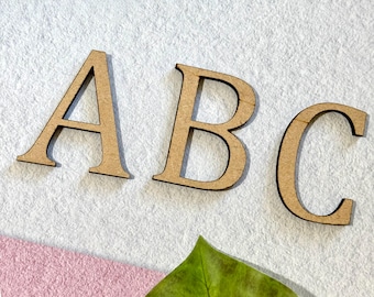 Premium Quality Wooden Letters MDF | Custom Craft Letters | 6 Sizes Available | Toy Box Lettering | Laser Cut 4mm | Name Plaque Sign