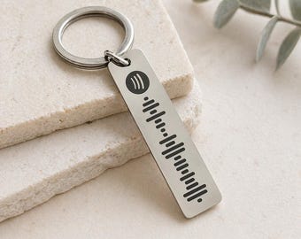 Wedding Song Keyring, Personalised First Dance Spotify Code Gift
