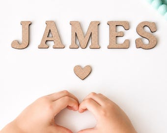 Personalised Wooden Name Letters, Toy Box Letters, Nursery Letters, Kids Room Decor, Laser Cut 4mm MDF Letters
