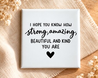 Encouragement Fridge Magnet, You Are Amazing Gift for Friend Sister Coworker, Boxed Positive Reminder Magnet