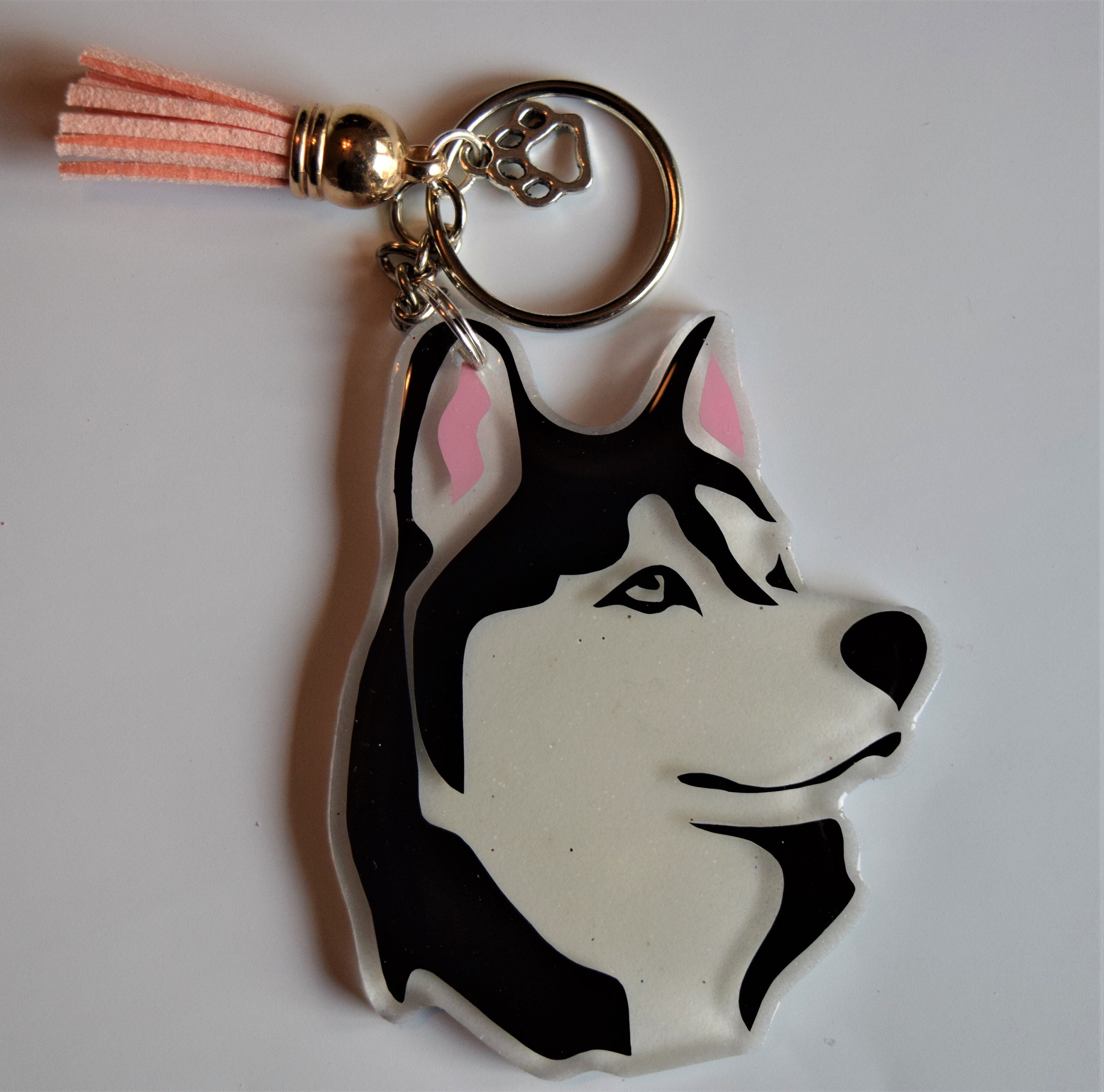 Siberian Husky Key Chain Etsy